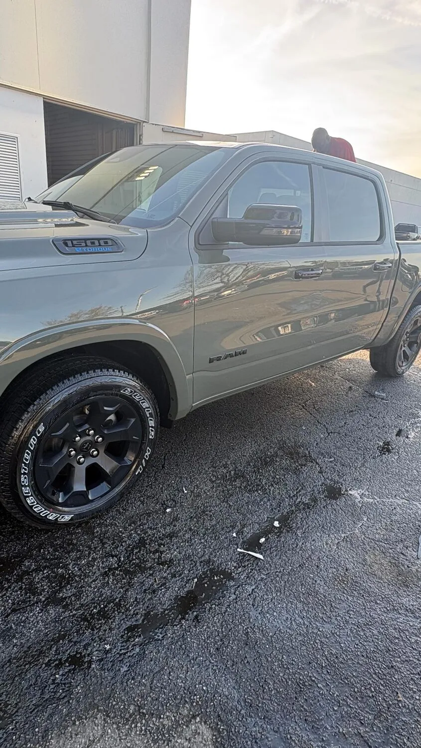 A clean, glossy truck after an Aquarius detail